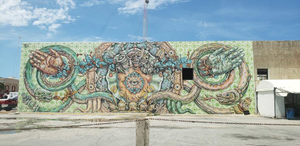 Cancun Art Mural on Hotel Zone Fire Station