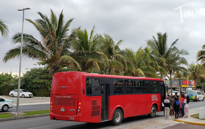 Cancun Red Bus