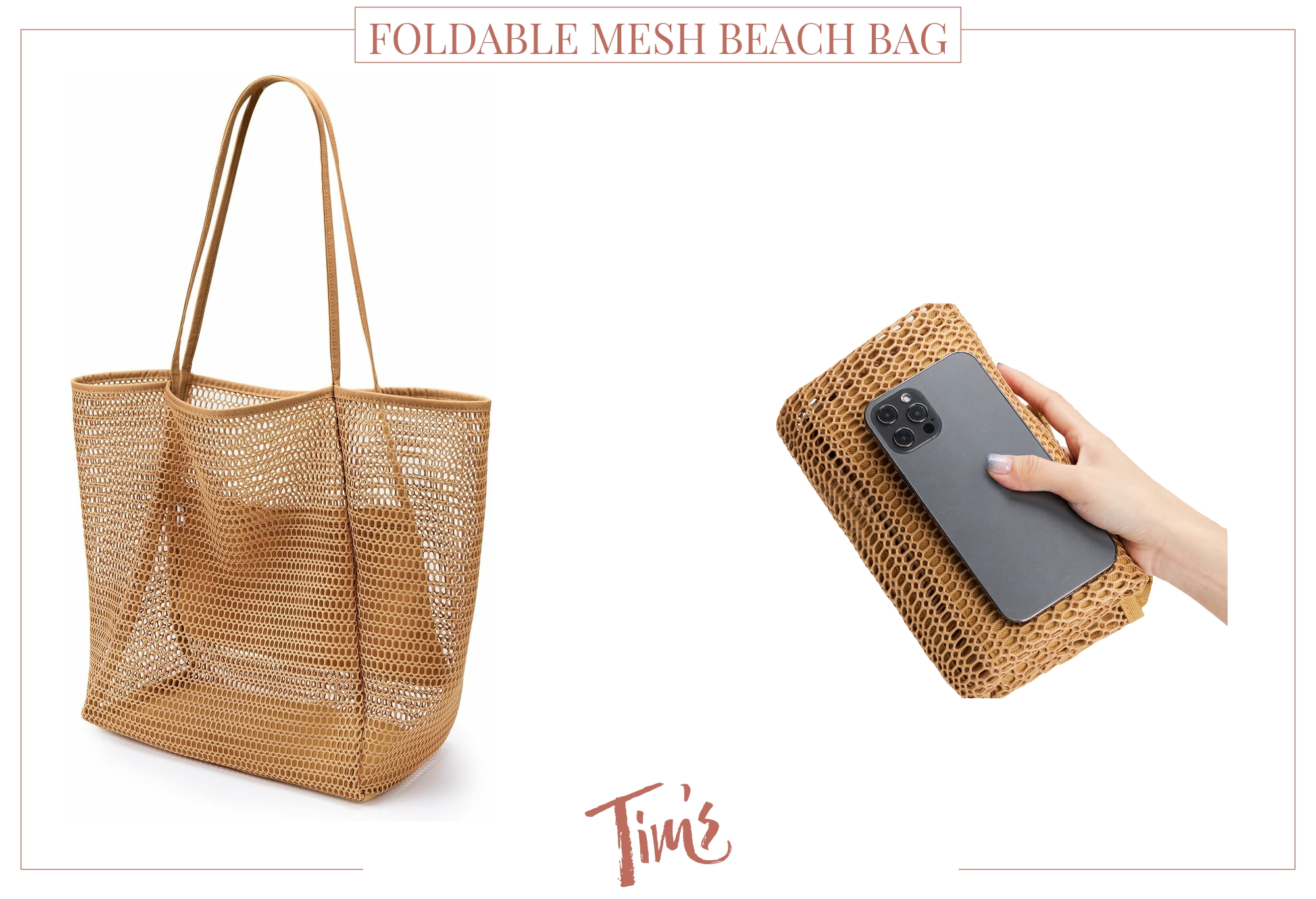 Cancun carrry on must have goldable mesh beach bag