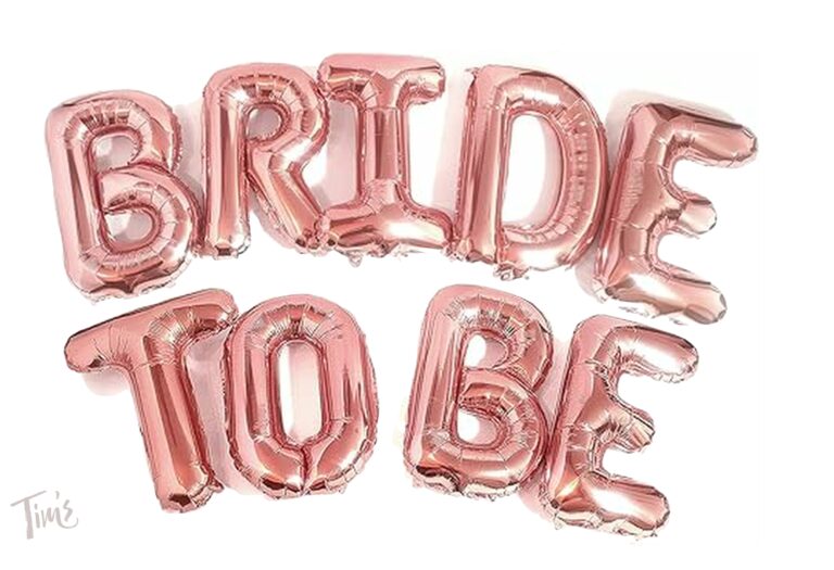 Big BRIDE TO BE Balloons Rose Gold 16" Letters Banner - Bachelorette Party Decorations Kit - Hen Party Supplies and Favors - Bridal Shower and Hen Party Decorations set