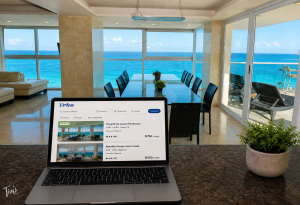 VRBO Sponsored Listings for an oceanfront Cancun vacation rental at Tim's Ocean Condos